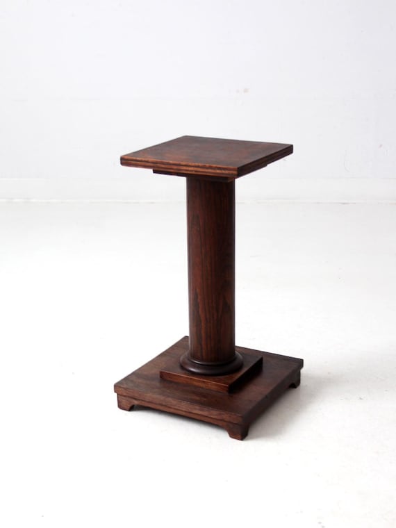 Antique Mission Style Pedestal Stand - Etsy