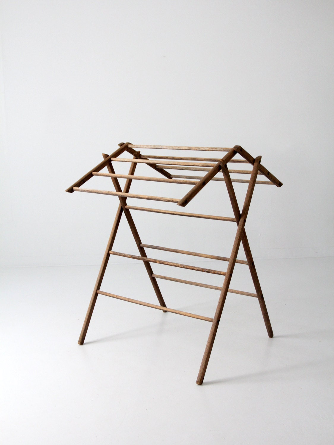 Antique Drying Rack, Wood Laundry Stand 