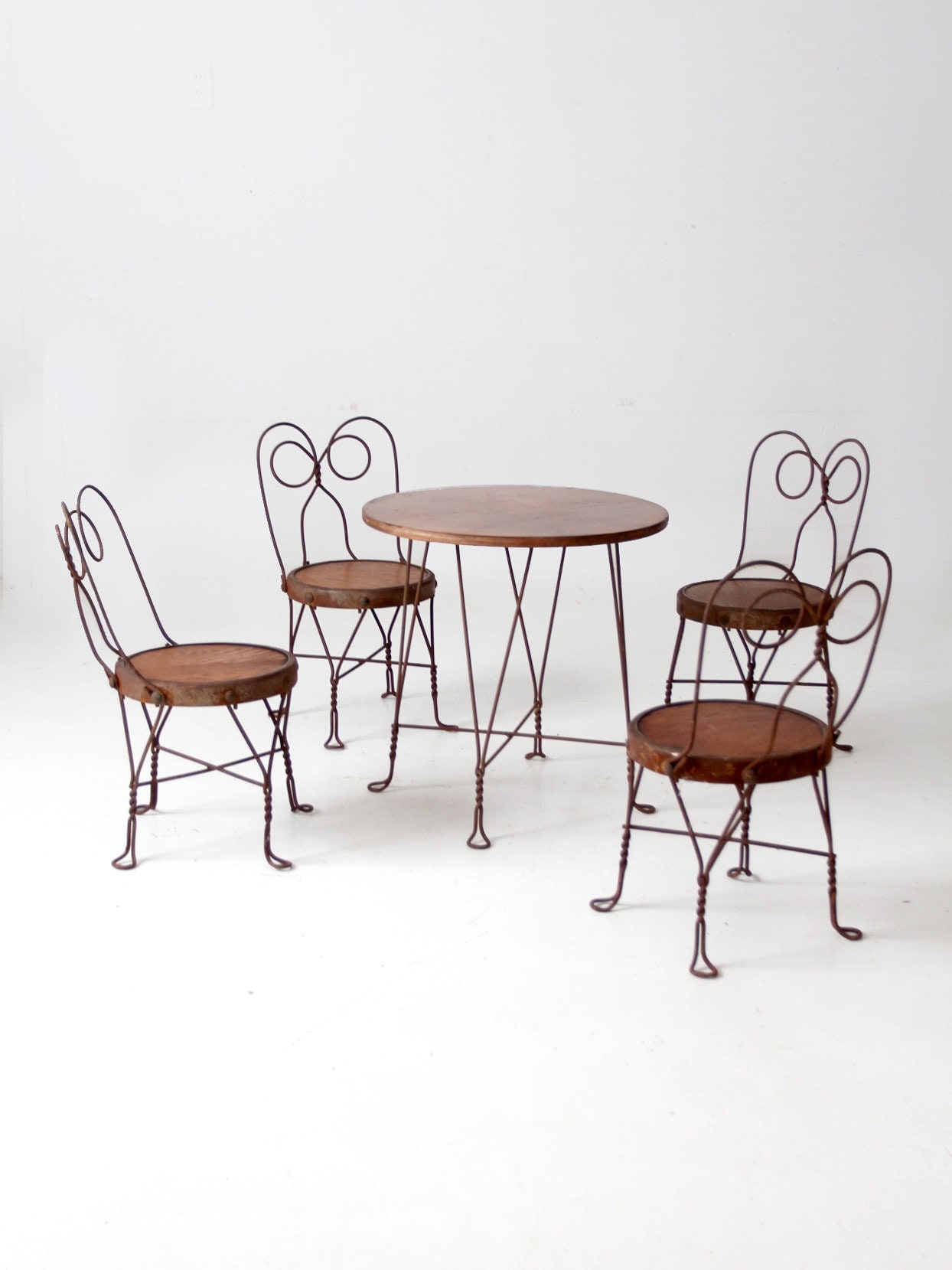 Ice cream parlor table and chairs for sale deals