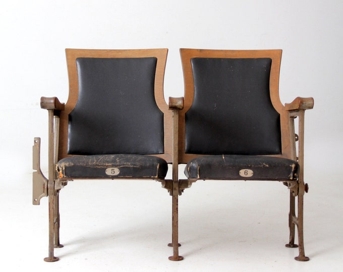 antique theatre seats pair