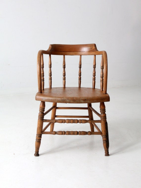 Antique Captain's Chair - Etsy