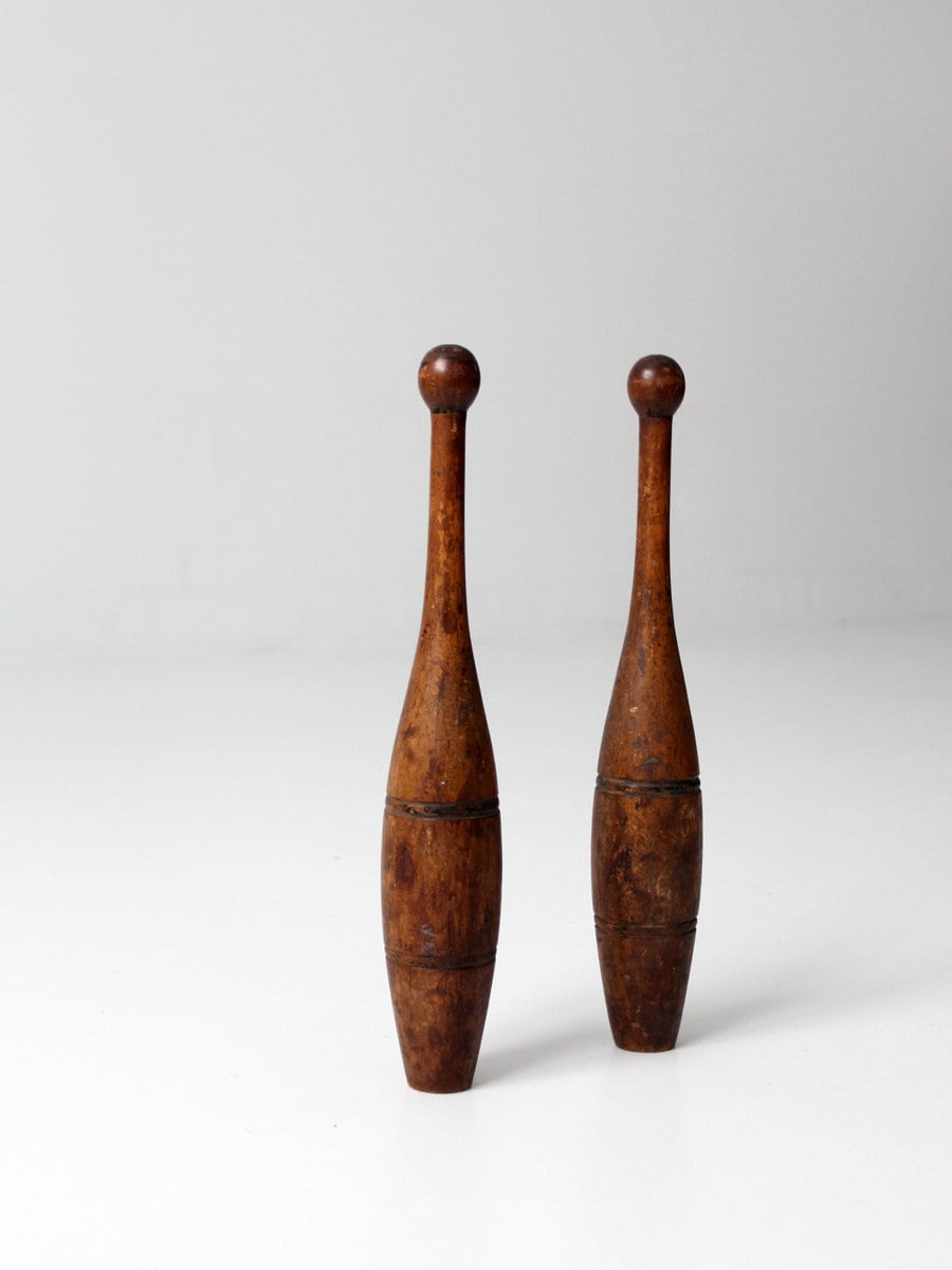 ヴィンテージ】 インディアンクラブ 木製 ジャグリングクラブ