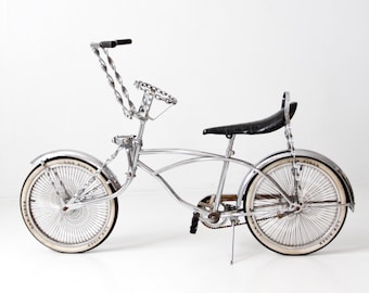 vintage lowrider bicycle, chrome bike