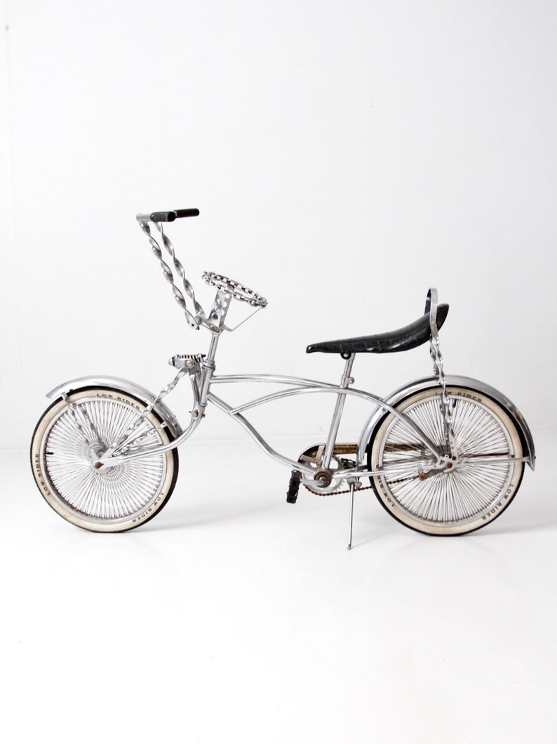 CRUISER NEW BICYCLE VINYL SILVER SPARKLE LOWRIDER SEAT FOR LOWRIDER CHOPPER
