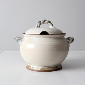 vintage studio pottery tureen, covered bowl