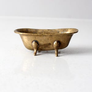 vintage brass bathtub soap dish