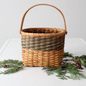 vintage splint weave basket