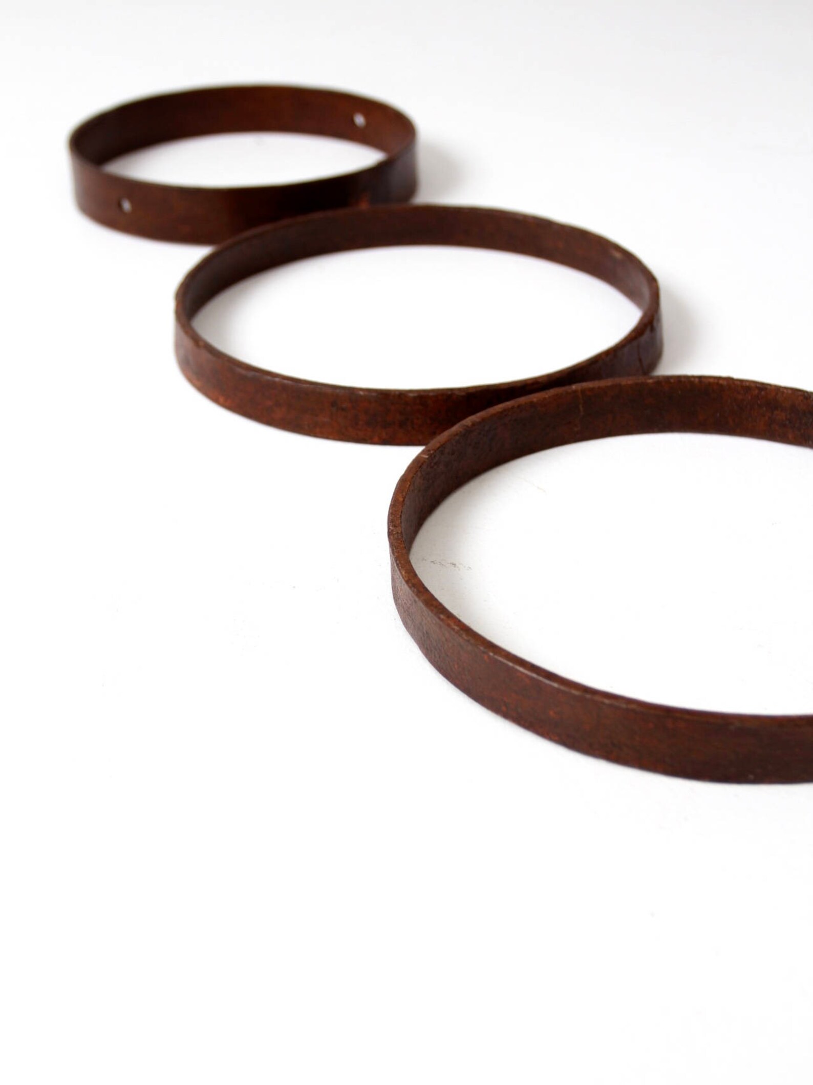 Antique iron rings collection of 3 Etsy