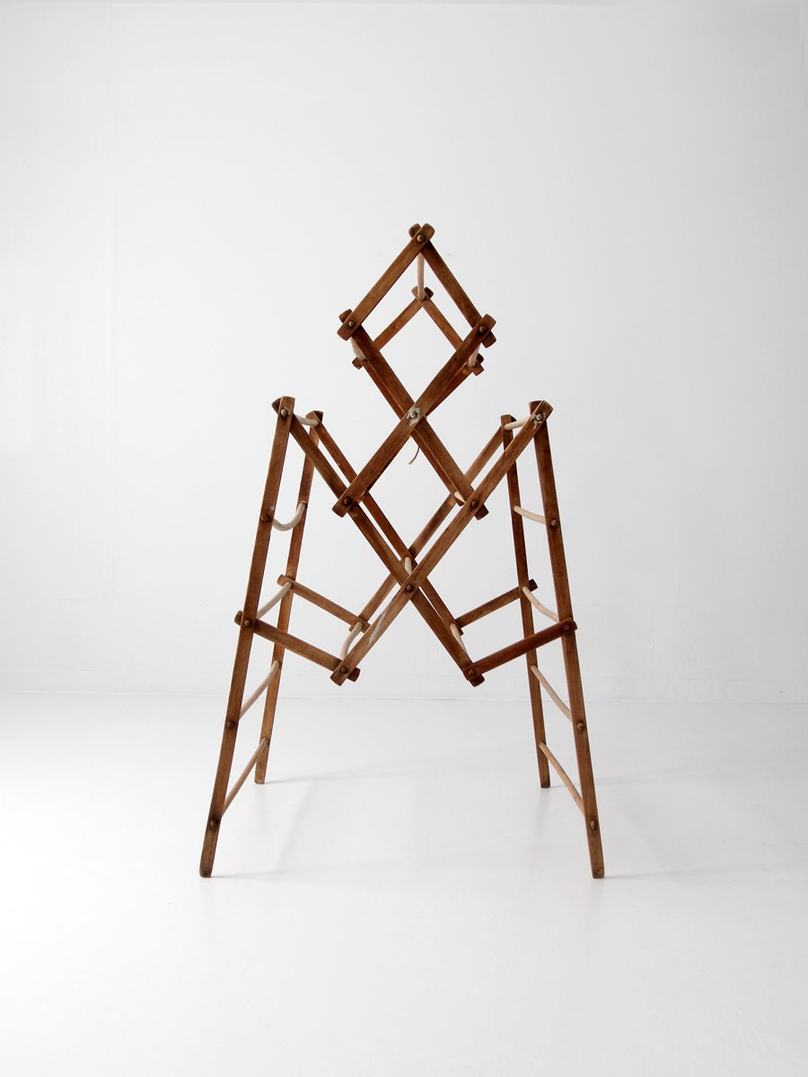 Antique Drying Rack Wood Laundry Stand Clothes Dry Rack Etsy Canada