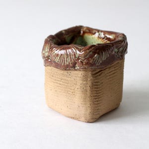 Jarrón de losa de cerámica de estudio vintage