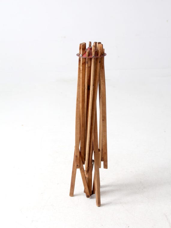 Antique Laundry Rack, Umbrella Style Wood Drying Rack - Etsy