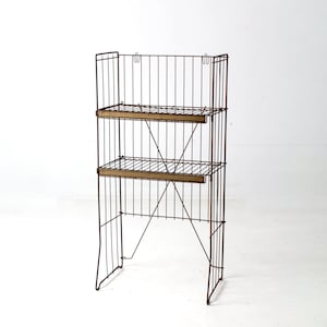 Vintage Metal Shelving Rack, Industrial Display Rack - Etsy