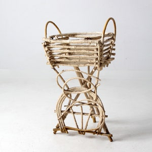 antique Adirondack twig planter table
