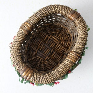 vintage wicker Christmas basket image 8