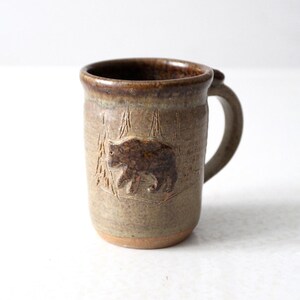 vintage studio pottery bear mug