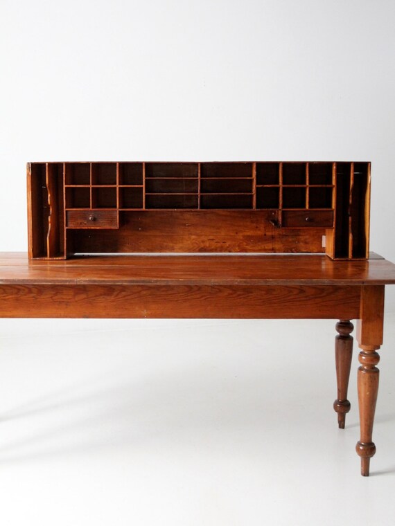 Antique Tabletop Cabinet Desk Organizer Etsy