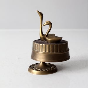 vintage brass music box