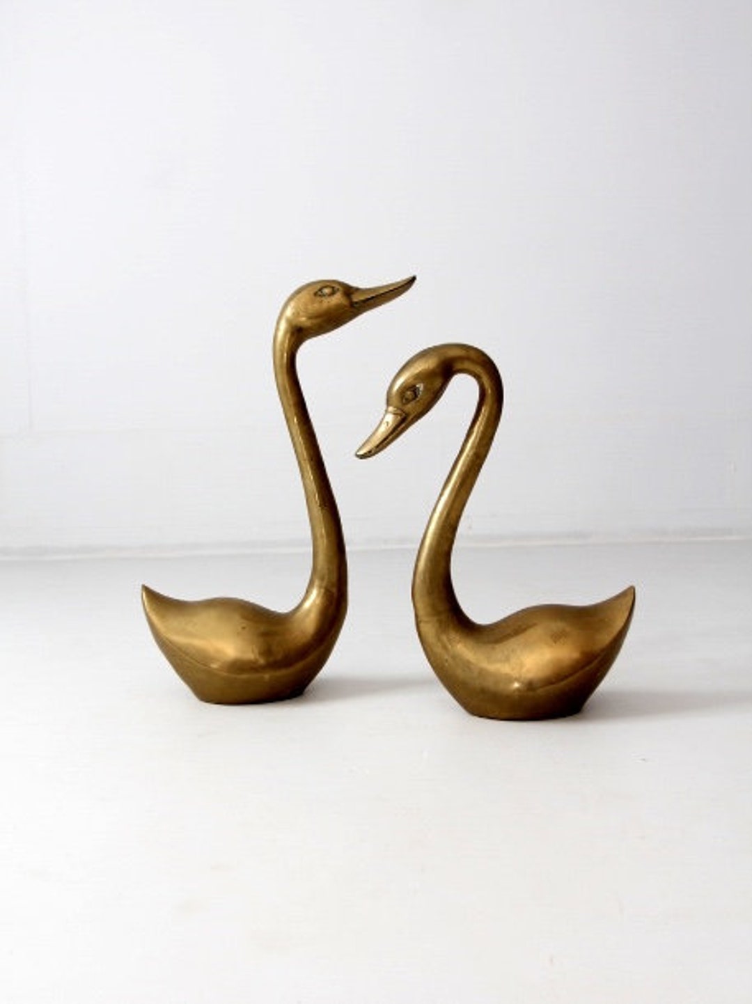 Large Mid-century Brass Swans, Hollywood Regency Brass Figures -  Canada