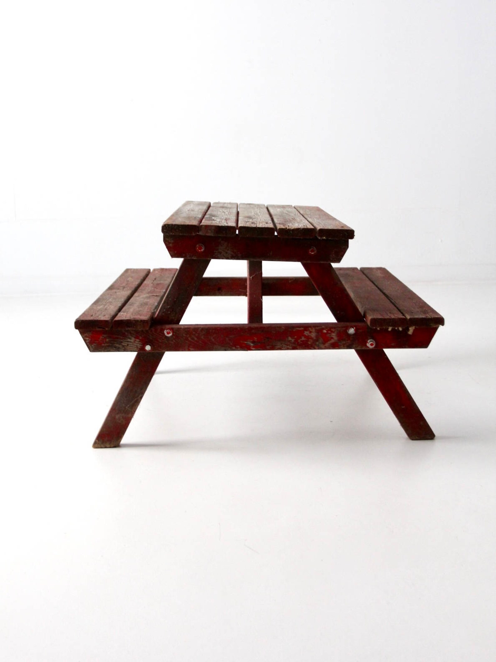 Rustic Kids Table Vintage Children's Picnic Table, Kid's Rustic Red Wood Outdoor Table - Etsy