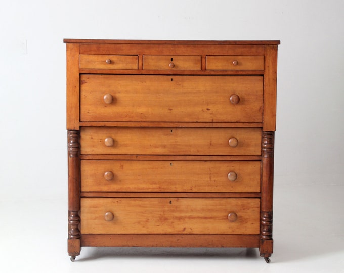 Antique American Sheraton Chest of Drawers Etsy