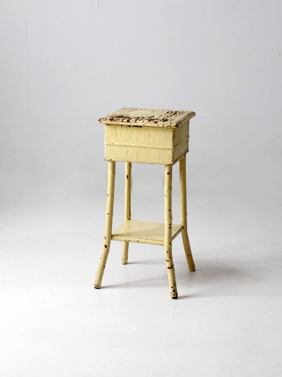 Antique bamboo side table discount