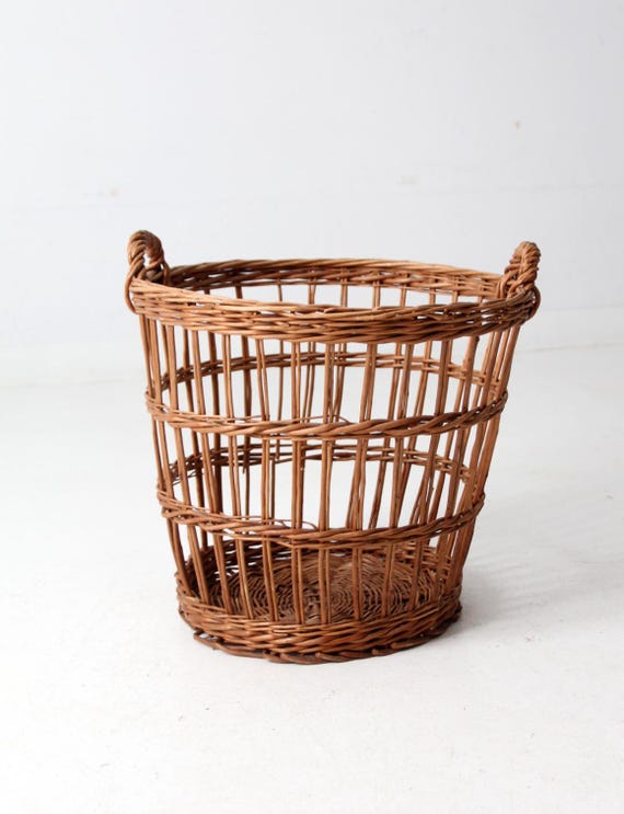 ヴィンテージの籐かご - Etsy 日本