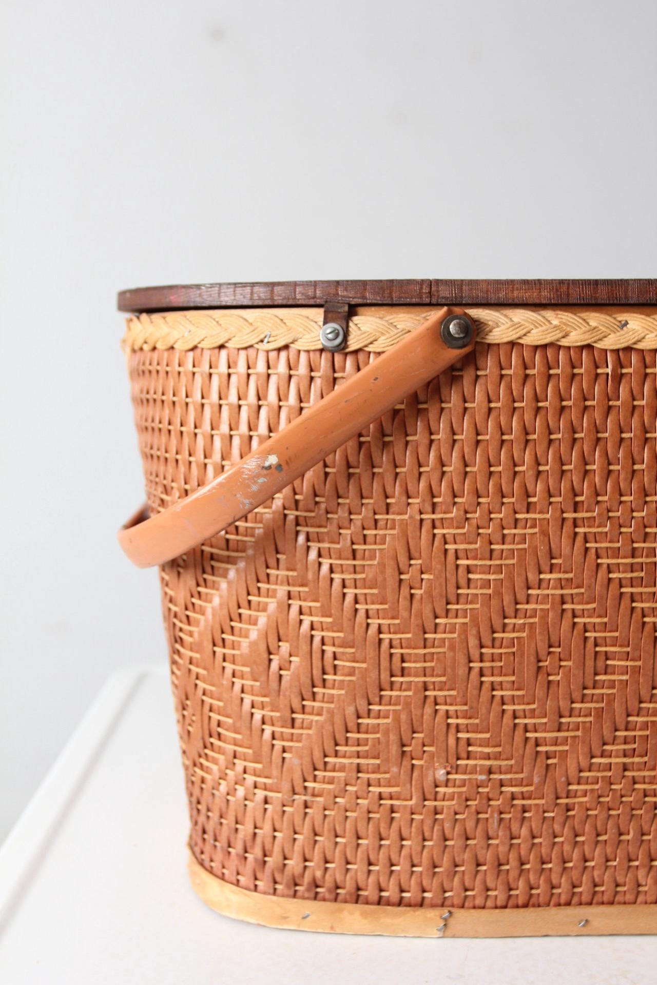 ヴィンテージピクニックバスケット - Etsy 日本