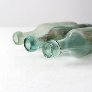 1800s round bottom bottle collection, set of 3 antique soda bottles image 7