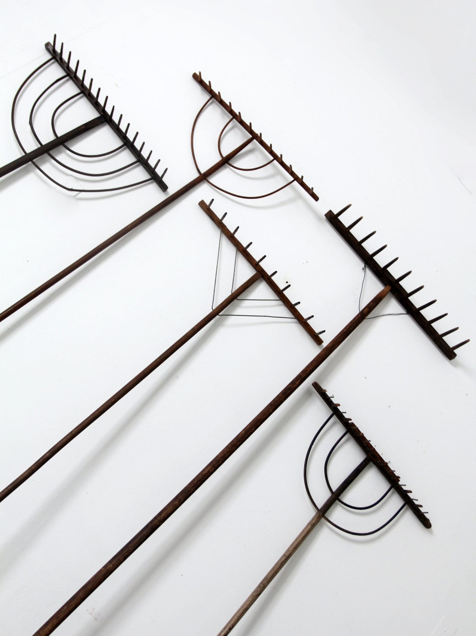Transverse Rake Collection Structure Antique Primitive Hay Rakes Collection, Farm Tools - Etsy