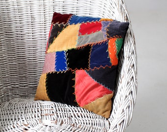 アンティーククレイジーキルトクッション - Etsy 日本