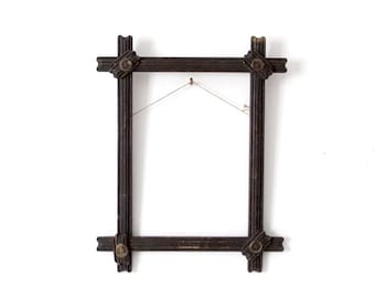antique tramp art picture frame