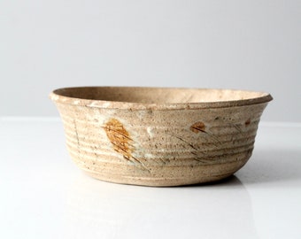vintage signed studio pottery bowl