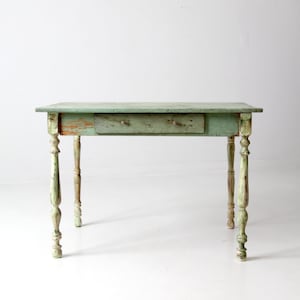 antique painted wood farmhouse table
