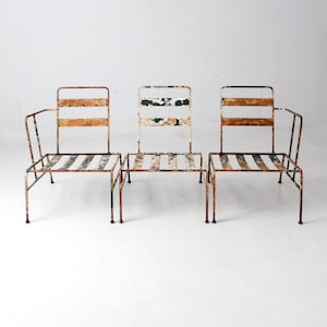 mid-century outdoor chairs set