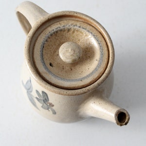 vintage studio pottery pitcher with lid image 8