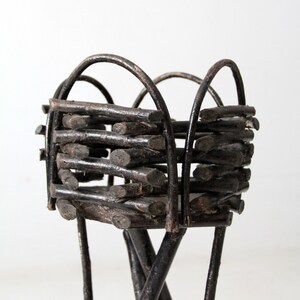 antique Adirondack twig planter table image 6