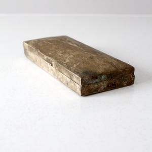 vintage silver-plated box with patina