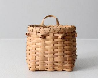 vintage splint weave basket