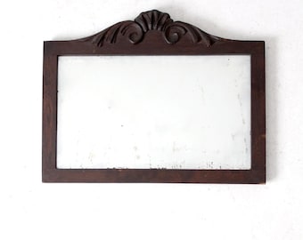 antique carved wood mirror