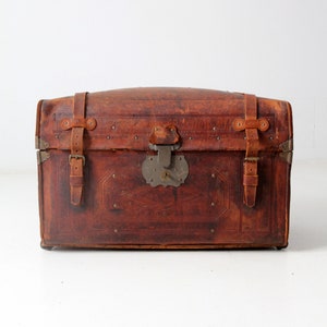antique leather trunk