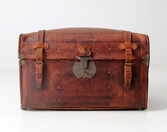 antique leather trunk