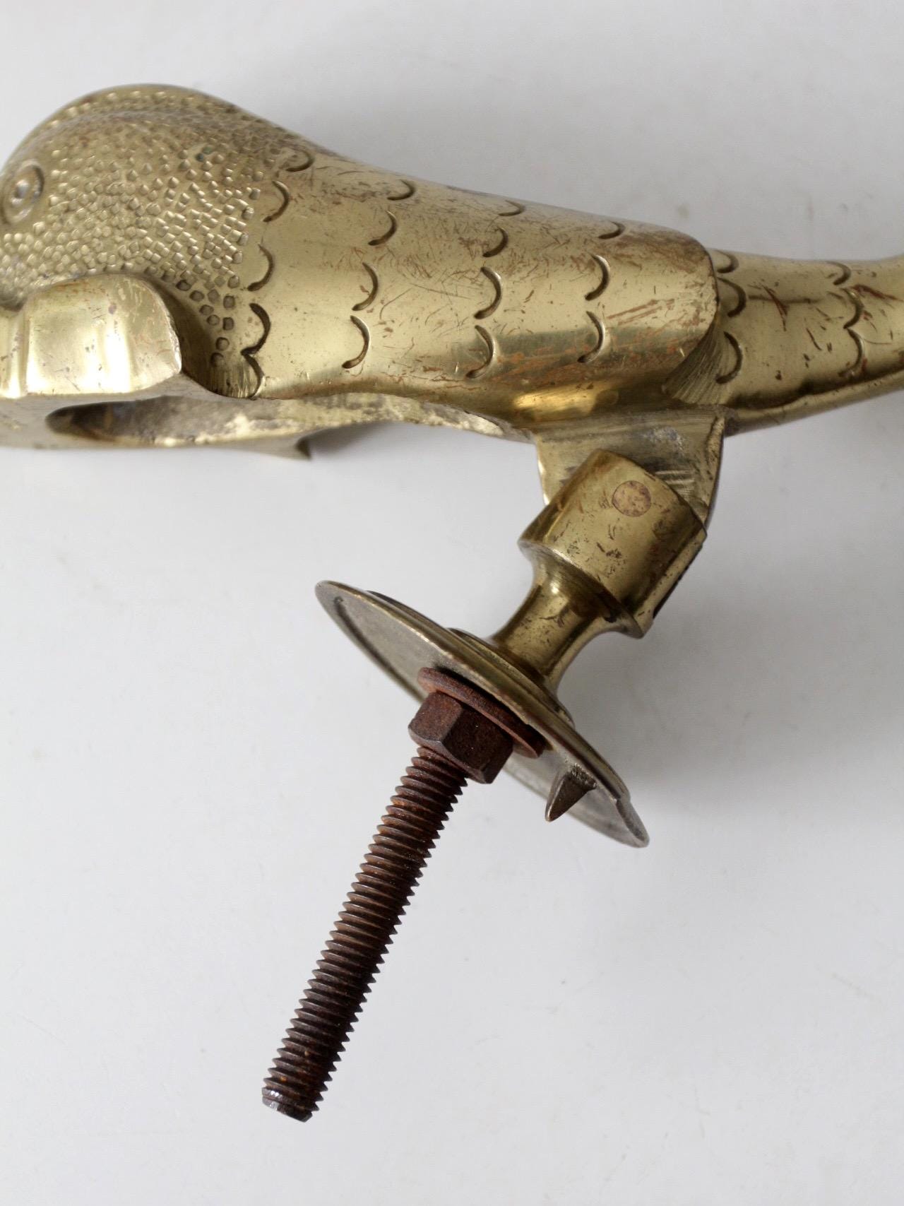 ヴィンテージのマルタ産真鍮製魚型ドアノッカー - Etsy 日本