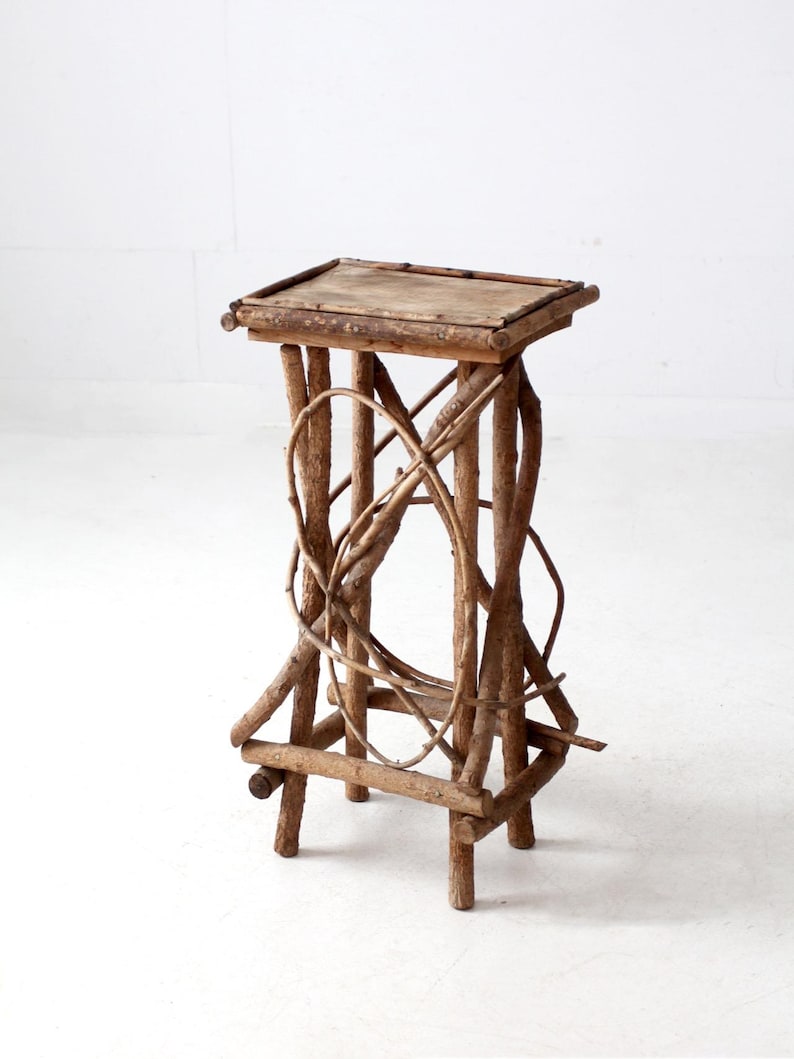 Antique Adirondack Twig Side Table - Etsy