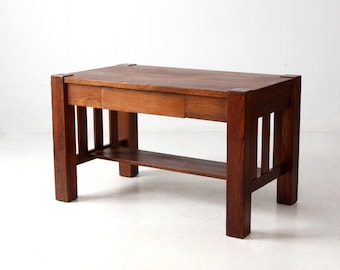 vintage Mission style oak desk