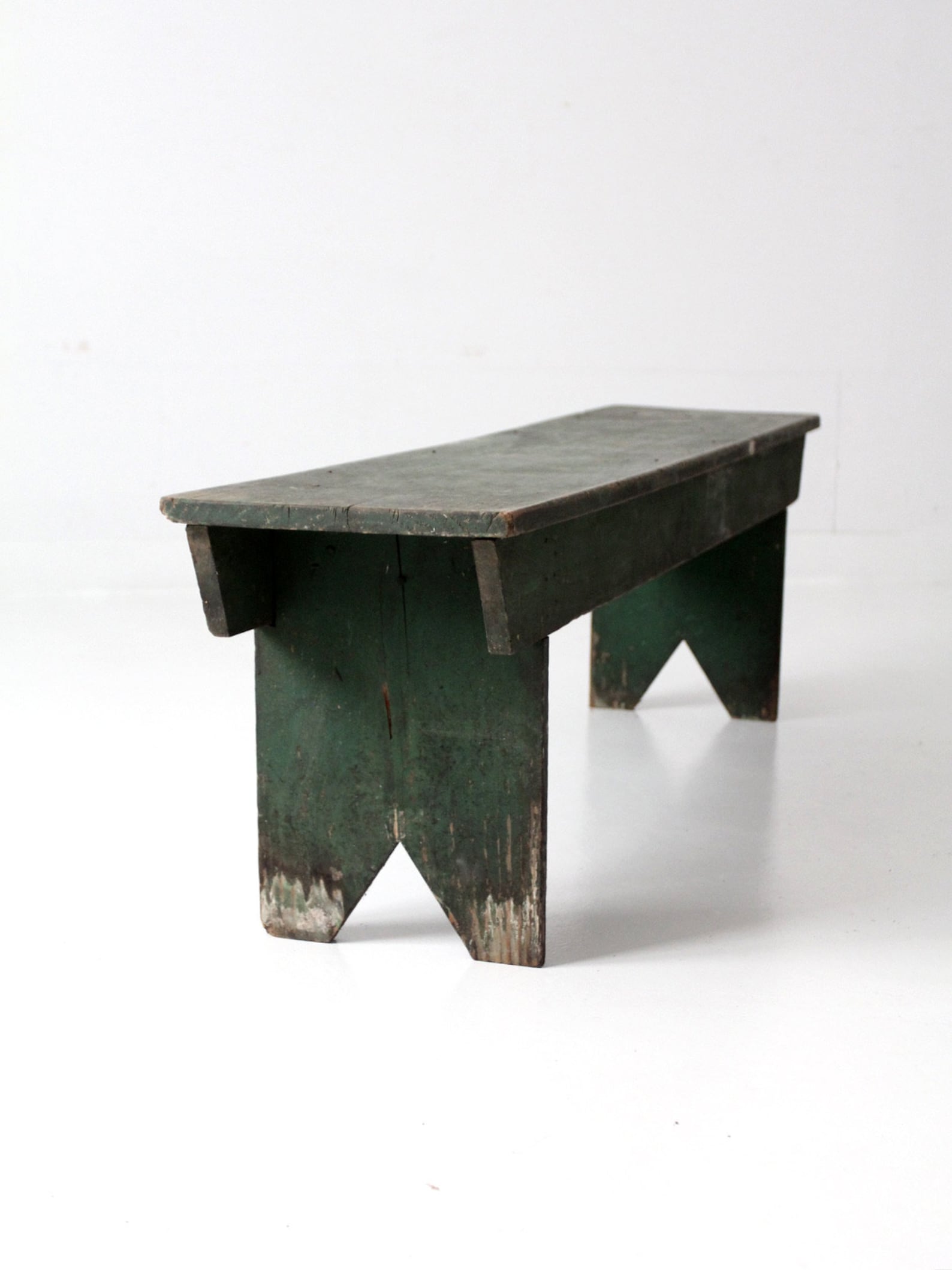 Antique Primitive Wood Bench, Green Farmhouse Bench - Etsy