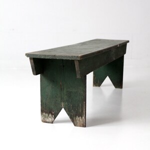 Antique Primitive Wood Bench, Green Farmhouse Bench - Etsy