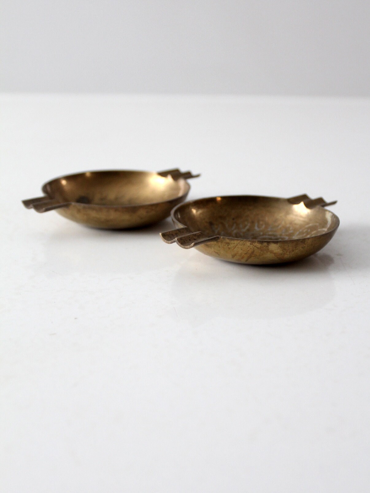 ヴィンテージ真鍮灰皿ペア - Etsy 日本