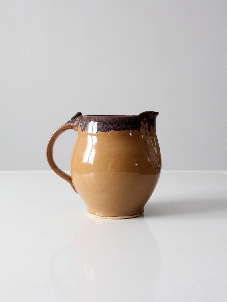 vintage studio pottery pitcher image 3