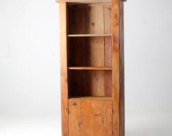 vintage pine wood cupboard