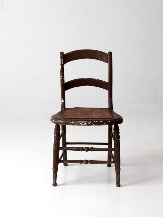 Antique Pierced Seat Chair - Etsy